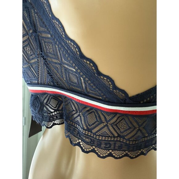 New Tommy Hilfiger lace High Neck Bralette, size large - Picture 10 of 13